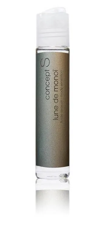 Détail du flacon d'huile de massage Concept S