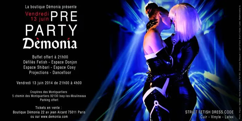 Flyer de la pre-party de la Nuit Dèmonia 2014