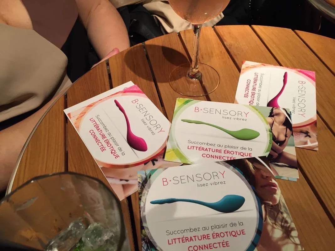 Christelle Le Coq Bony présentant sa startup B-Sensory lors de l'événement