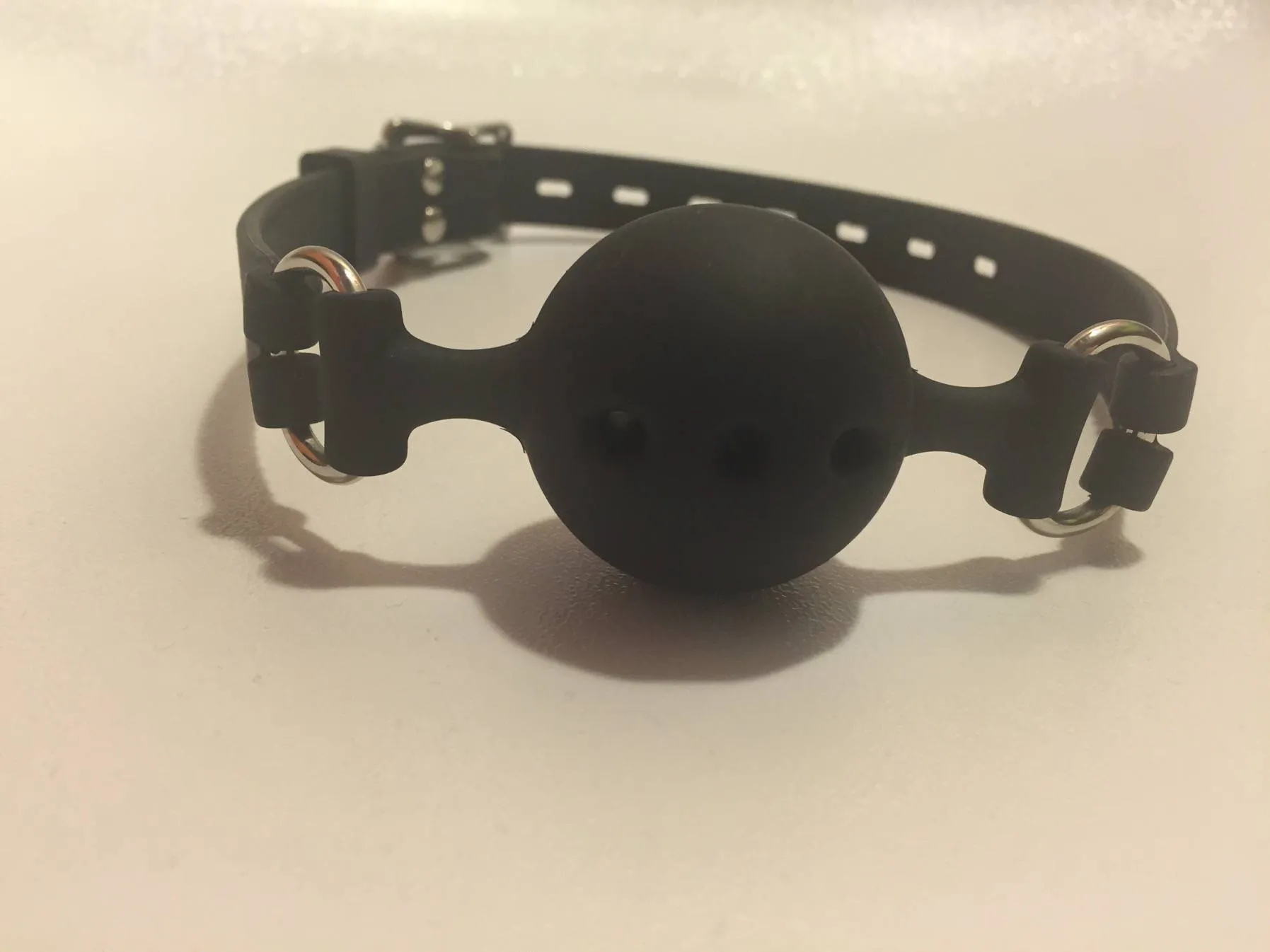 Test du bâillon boule en silicone