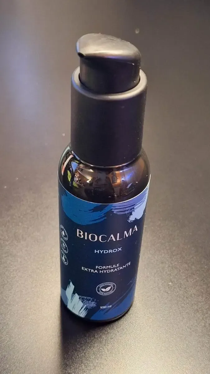 Le flacon pompe du lubrifiant Hydrox de Biocalma