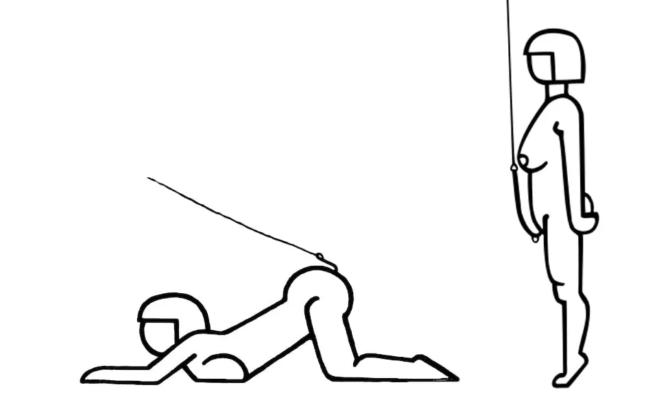 Utilisations typiques du crochet anal Rimba en position BDSM