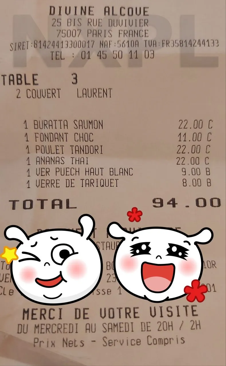 Service et verdict final — La Divine Alcôve