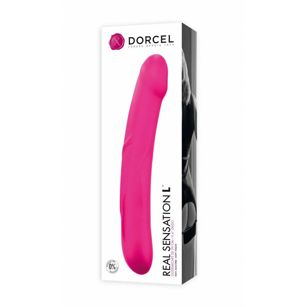 Vue d'ensemble du godemichet Dorcel Real Sensation L rose fuchsia