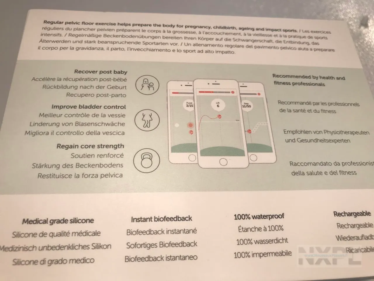 Test du rééducateur périneal Elvie - NXPL