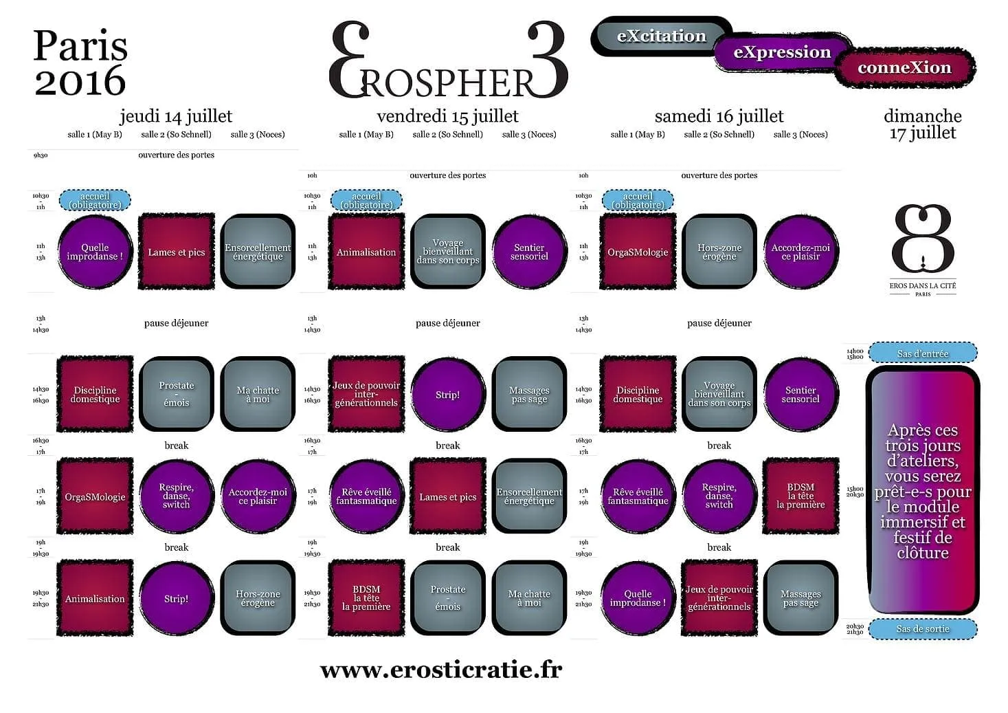 Programme du festival Erosticratie