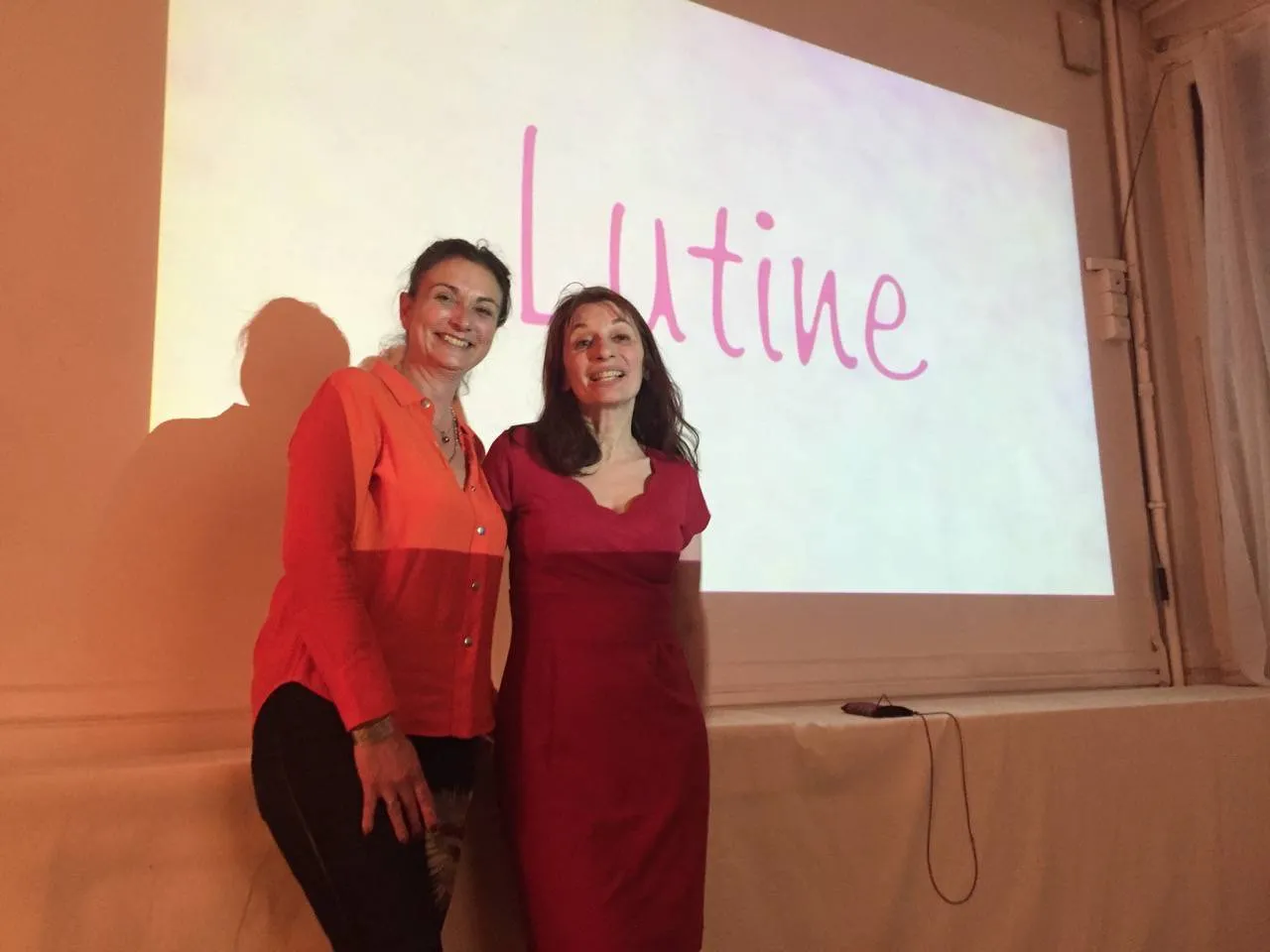 Nathalie Giraud et Isabelle Broué lors de la projection du film Lutine
