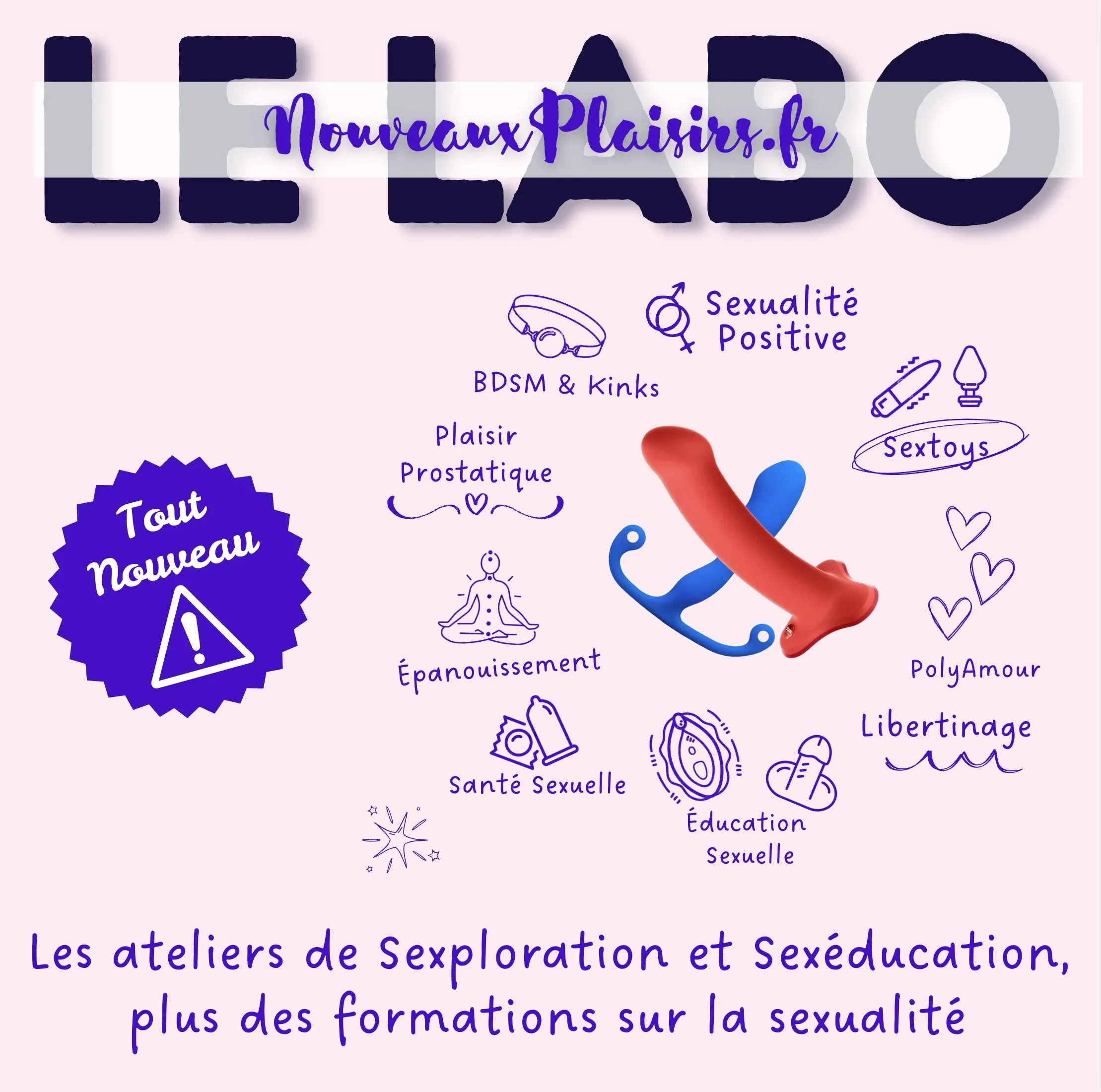 Lancement du Labo, Ateliers et Sexéducation par NouveauxPlaisirs.fr