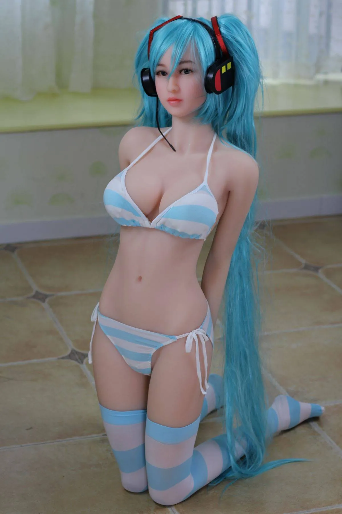 Détail du visage d'une Love Doll
