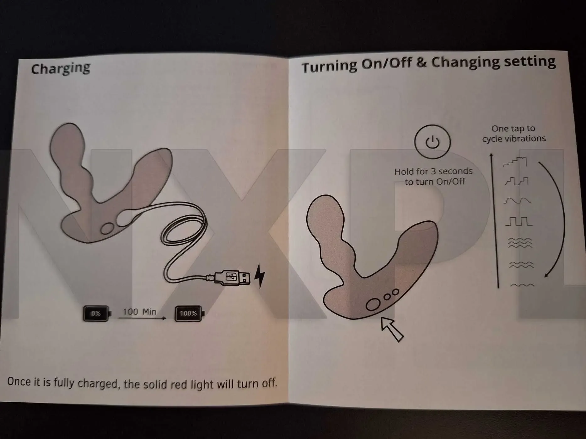 Détail de la base
vibrante du Lovense Edge
2