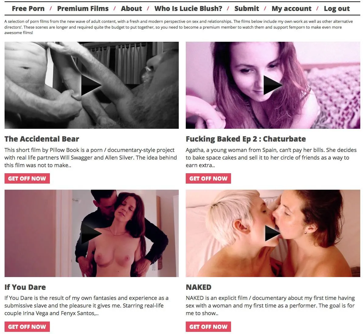 Aperçu des films premium Lucie Makes Porn