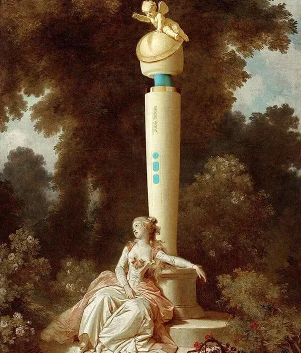 Vibromasseur de type Magic Wand réputé pour ses vibrations puissantes