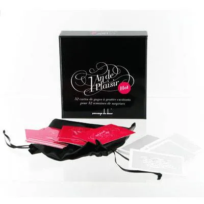 Détail des cartes à gratter du jeu 1 an de Plaisir (Hot)