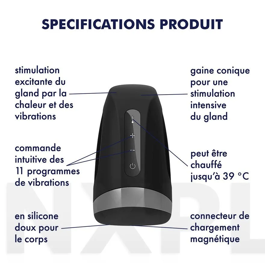 Boutons de commande et interface du Satisfyer Men Heat Vibration