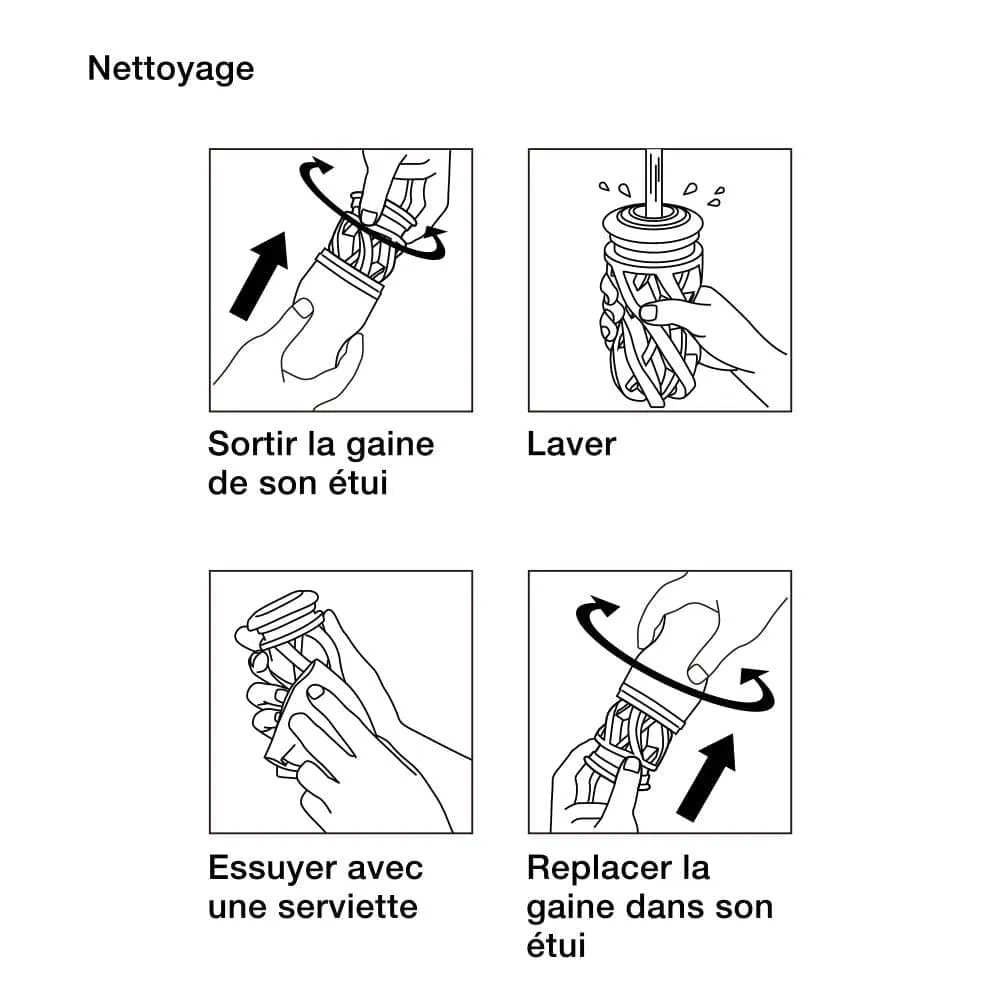 Illustration du nettoyage du Tenga Air Tech