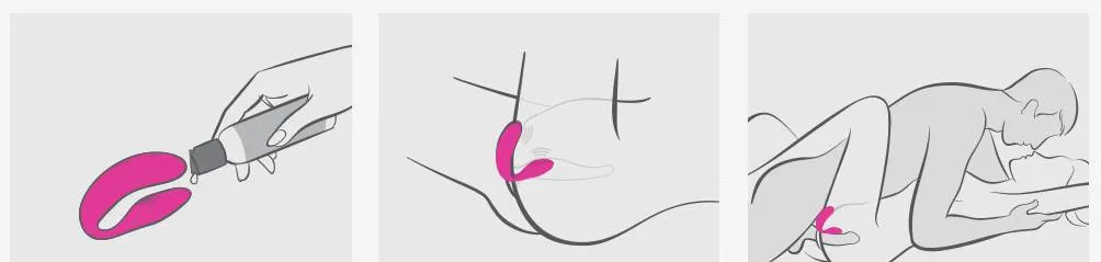 Forme en U du We Vibe 4 pour stimulation clitoridienne et vaginale