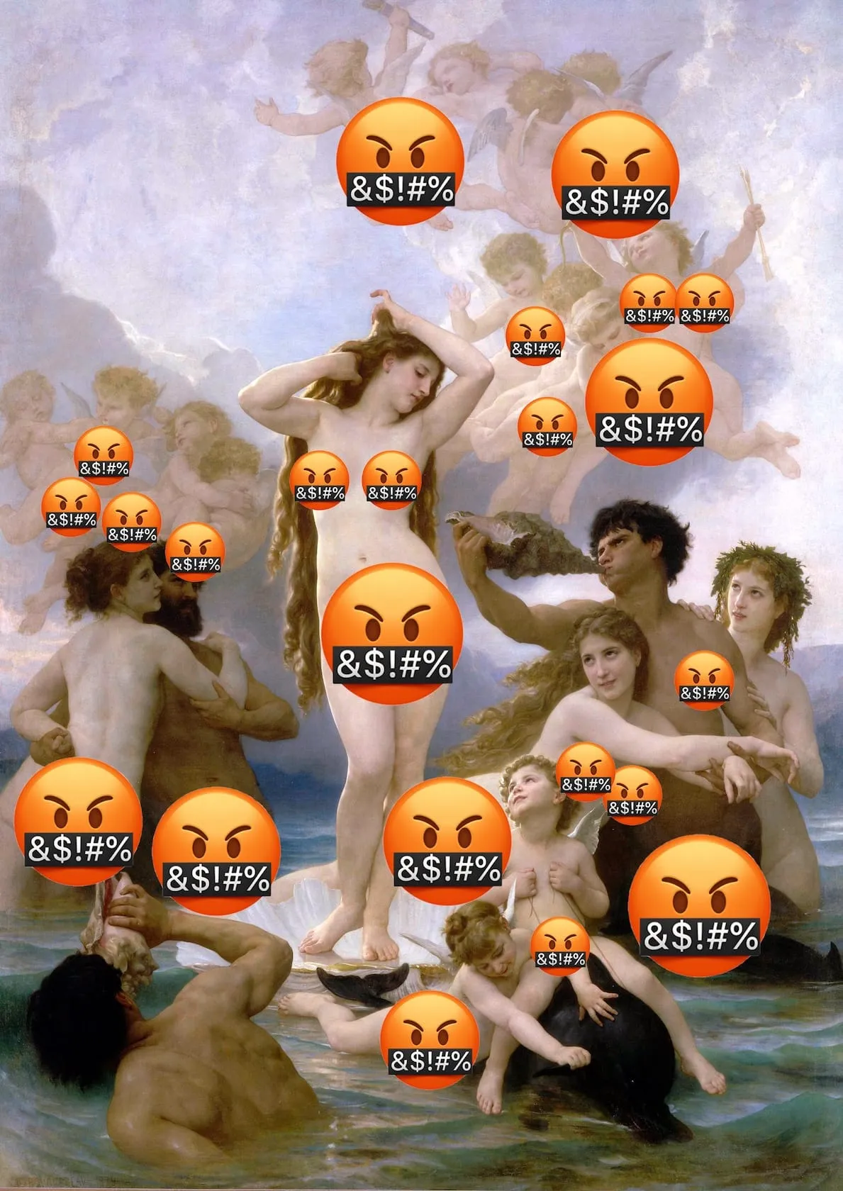 Illustration artistique classique montrant la naissance de Vénus, souvent visée par les algorithmes de censure