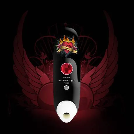 Vue rapprochée du stimulateur clitoridien Womanizer W100 Edition Tattoo