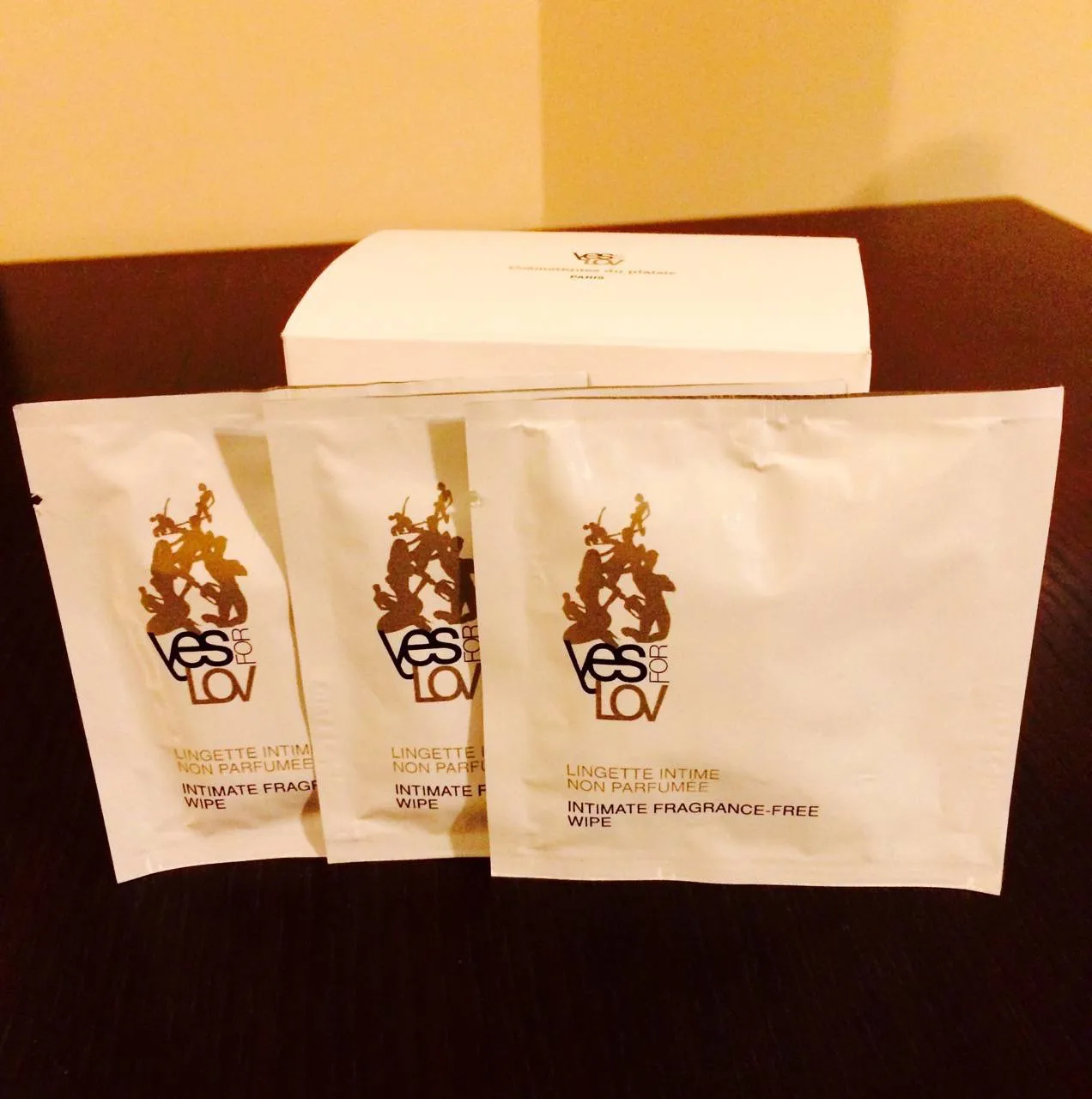 Détail d'une lingette de toilette intime YesforLov