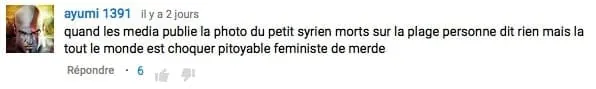 Capture d'écran d'un second commentaire YouTube justifiant le contenu de la vidéo